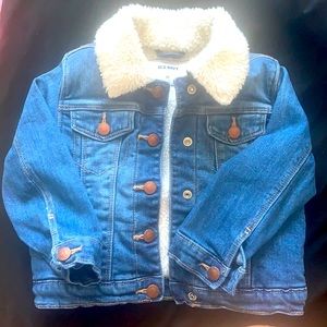 Toddler Sherpa lined jean jacket